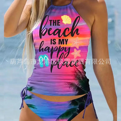 2023 Women's Black Triangle Bikini Swimwear Set