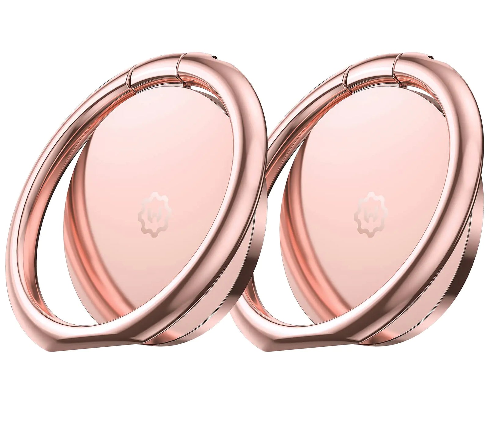 WixGear (2 Pack) Phone Ring Holder Universal Magnetic Cell Phone Finger Holder with Kickstand Phone Holder for Hand Phone Ring Grip Works with Magnetic Car Mounts Compatible All Phones (Rose Gold)