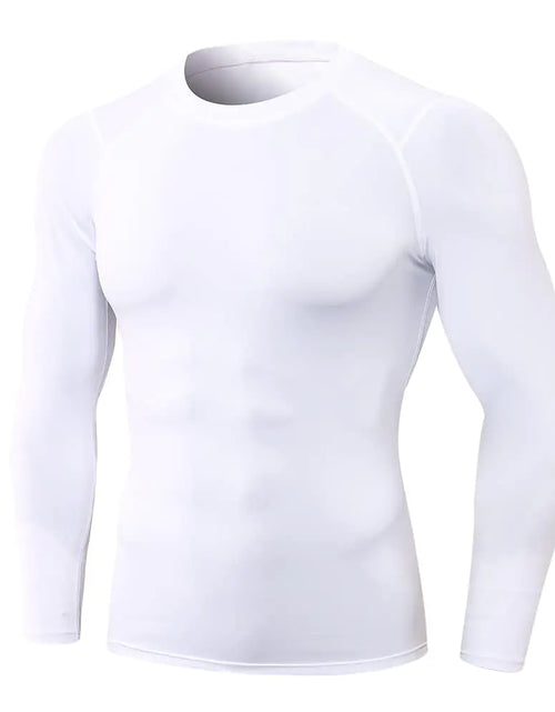 Load image into Gallery viewer, EARGFM Mens Sports Compression Shirt Running Workout Long Sleeve Quick Dry Base Layer Active Athletic Gym
