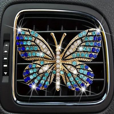Accesorios de Joyería para Ventilación de Automóvil con Diamantes Completos de Mariposa DIY