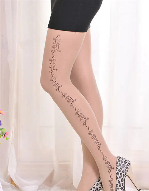 Charger l'image dans la visionneuse de galerie, Collants en velours imprimés de tatouages fantaisie
