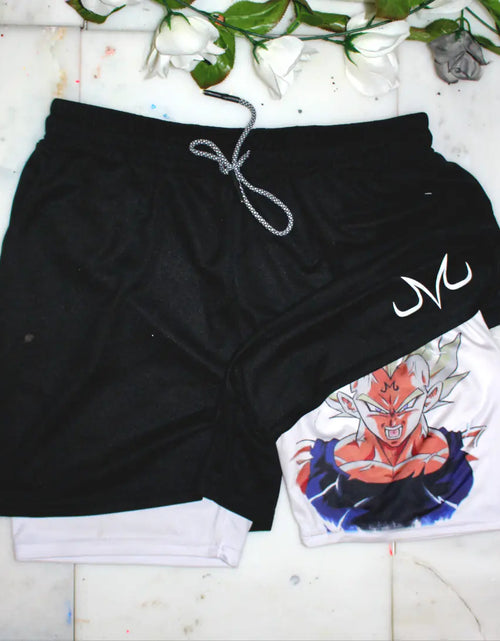 Load image into Gallery viewer, 2023 Summer Men&#39;s Double Layer Anime Print Shorts
