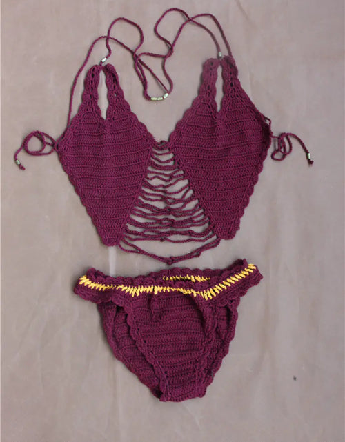 Load image into Gallery viewer, New Crochet Fringe Beach Bikini Swimwear Set
