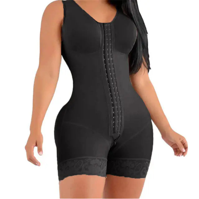 Compressible Shapewear Corset Short with Brooch for Women