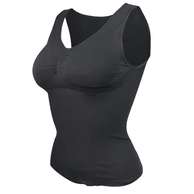 Camiseta de tirantes moldeadora para mujer con relleno