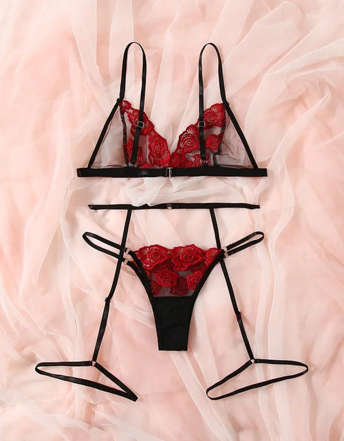 Load image into Gallery viewer, Lace Embroidered Lingerie Set for Women
