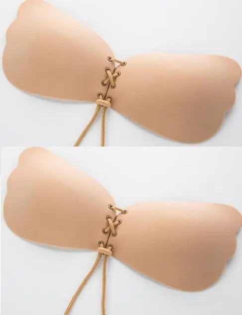 Soutien-gorge invisible, caches-tétons en silicone, ensemble de lingerie