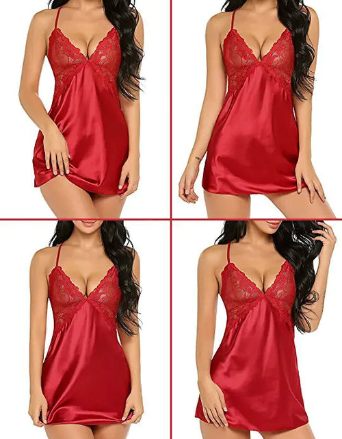 Load image into Gallery viewer, Women's Deep V Neck Backless Lingerie Nightwear
