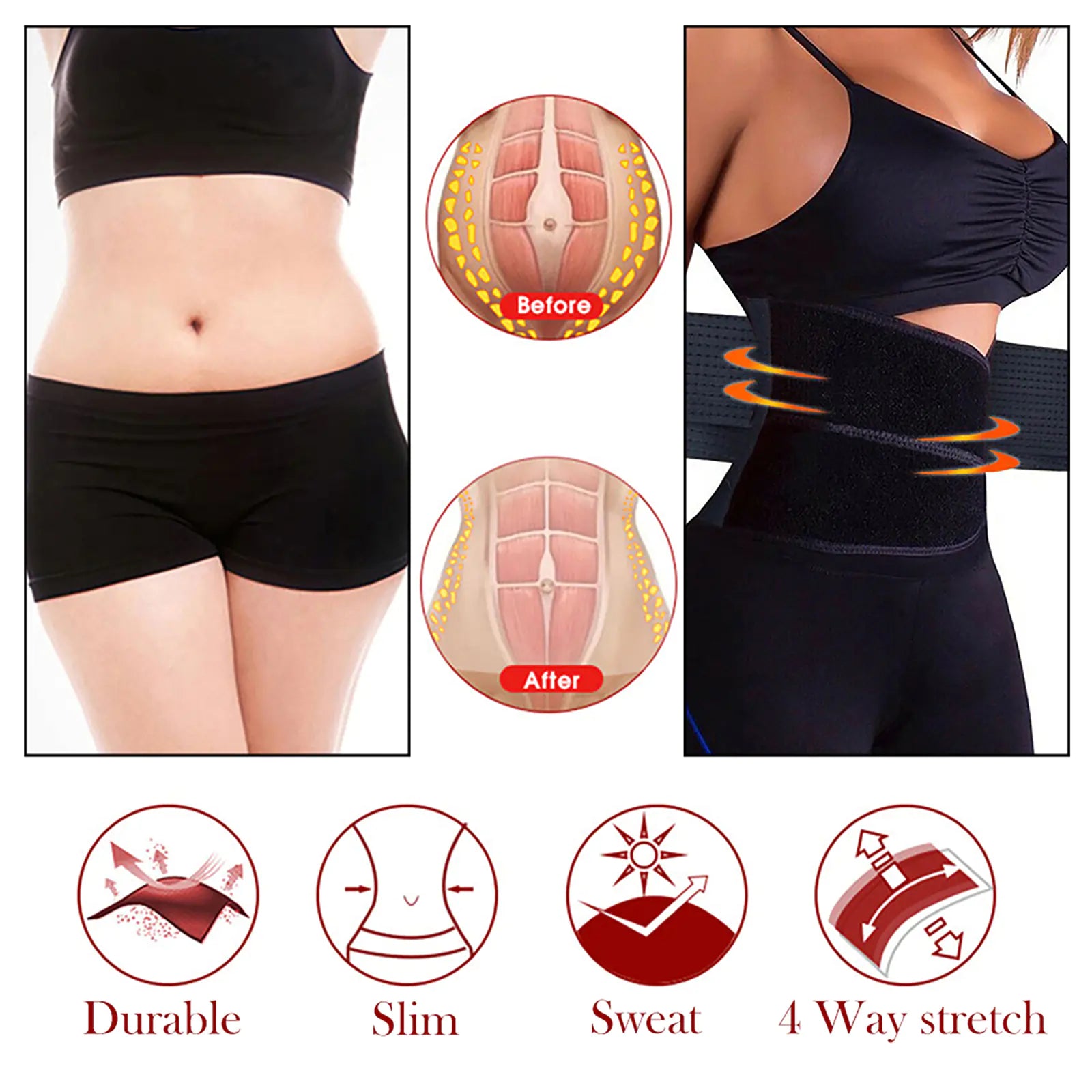 Women's Elastic Waist Trainer Corset Shapewear Top