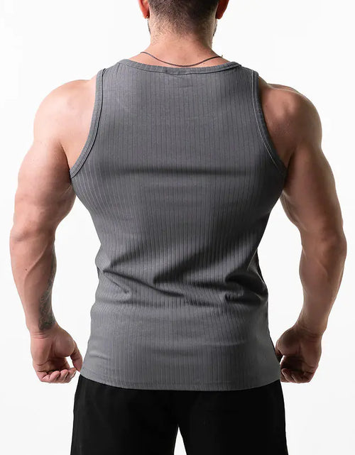 Load image into Gallery viewer, Cotton Men&#39;s Vest for Fashion Gym Exercise
