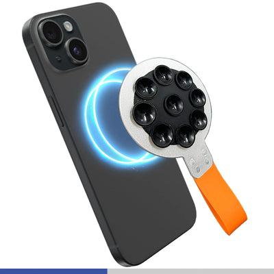 Soporte magnético con ventosa LETOUR para teléfono, agarre de silicona con ventosa para funda de teléfono MagSafe, soporte manos libres para espejo y ducha para teléfono, para videos de TikTok, creadores, selfies - Plata