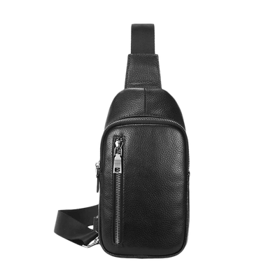 Genuine Leather Small Sling Bag for Men Outdoors