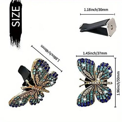 Accesorios de Joyería para Ventilación de Automóvil con Diamantes Completos de Mariposa DIY