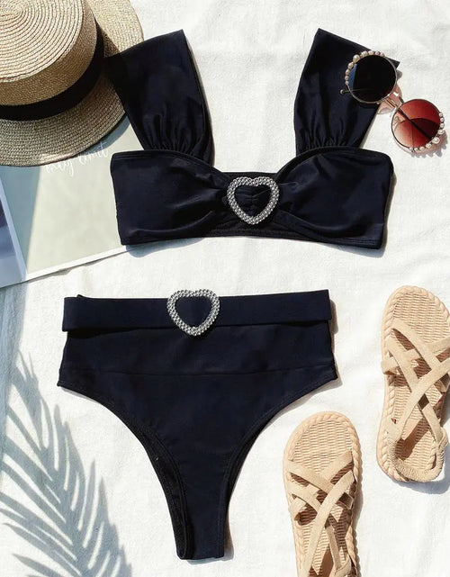 Load image into Gallery viewer, 2020 New Women&#39;s Solid Color Heart Bikini Swimwear
