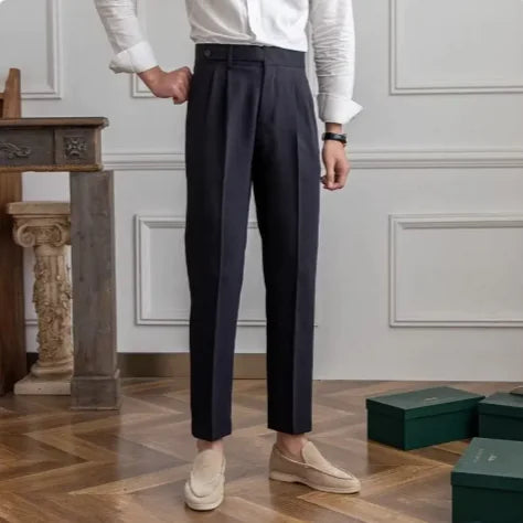 Load image into Gallery viewer, Men&#39;s Slim-Fit Cropped Suit Pants
