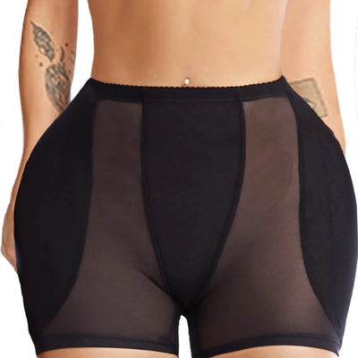 VENDAU Realzador de cadera acolchado, almohadillas de cadera para mujer, faja moldeadora, realzador de glúteos y caderas, ropa interior acolchada para mujer, almohadillas para caderas (Negro XL)