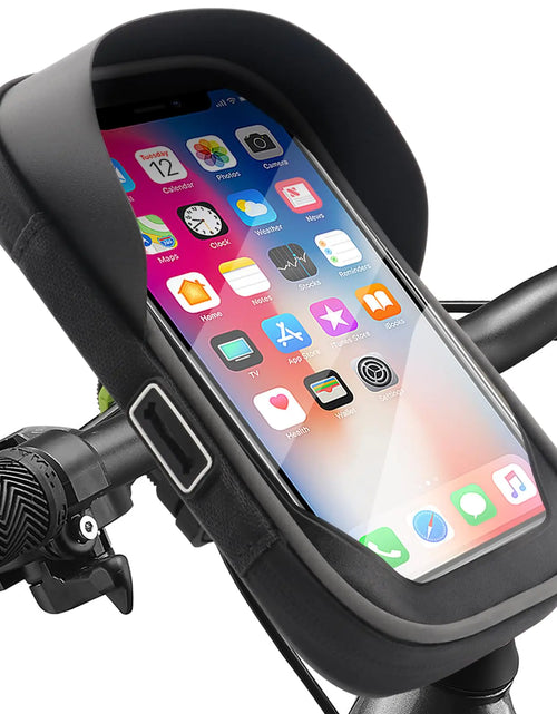 Cargar imagen en el visor de la galería, Soporte de Bolsa para Teléfono de Bicicleta, Impermeable, con Visera Solar, Cubierta para Lluvia, Pantalla Táctil de TPU, Soporte para Manillar, Bolsa Frontal para Cuadro de Bicicleta, Soporte para Teléfono de Bicicleta
