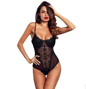 Cargar imagen en el visor de la galería, Body de lencería sin espalda de encaje para mujer

