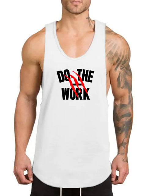 Load image into Gallery viewer, Breathable Cotton Men&#39;s Vest for Gym Training
