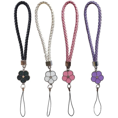 TENDYCOCO 4 Piezas Colgante para Móvil Cordón para Teléfono Correa de Muñeca para Mujeres Niñas Dijes para Teléfono Llavero Flor Dijes para Teléfono Correa de Muñeca para Funda de Teléfono
