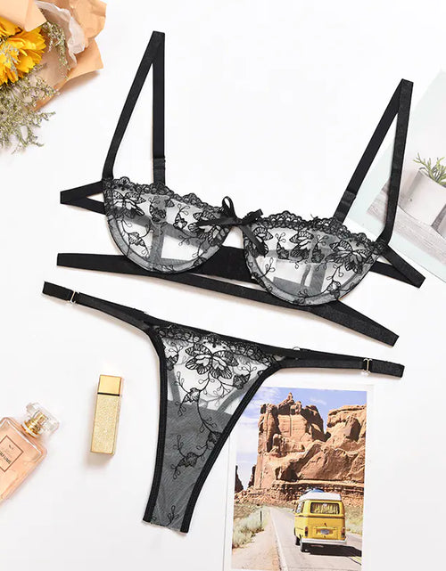 Load image into Gallery viewer, Lace Embroidered Lingerie Set for Women
