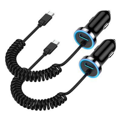 Cargador de Coche Google Pixel Cargador de Coche para Teléfono Android con Cable USB C Integrado de 3FT para Google Pixel 9 Pro Fold 9 Pro XL 9 Pro 8 Pro 8a 7 Pro 7a 62Packs Cargador de Coche para Galaxy A55 S24 Ultra A16 A15 S22 A35