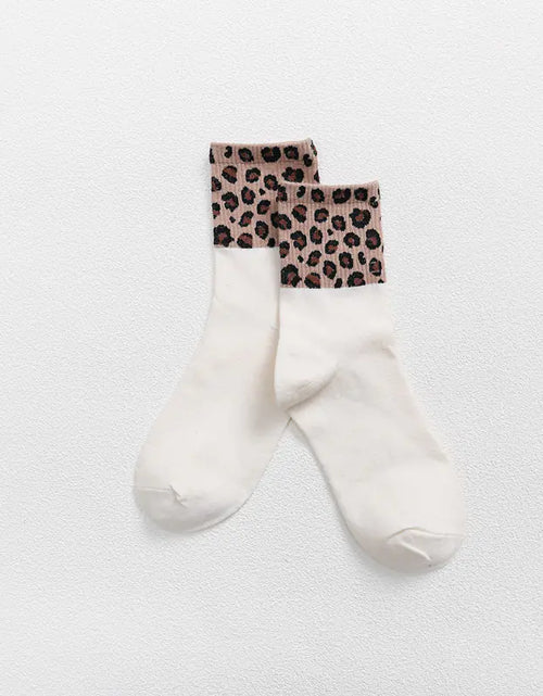 Load image into Gallery viewer, Leopard-Print Cotton Stockings for Women
