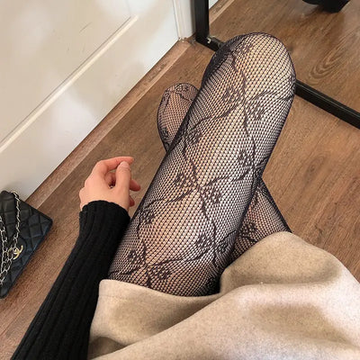 Collants Rétro Blancs Bas de Soutien