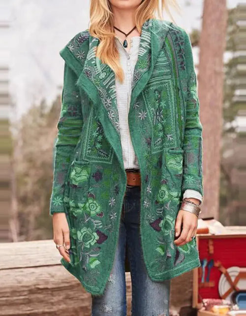 Load image into Gallery viewer, Printed Casual Long Sleeve Jacket
