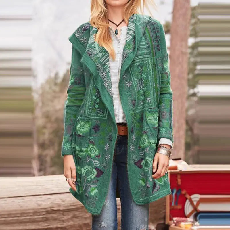 Printed Casual Long Sleeve Jacket
