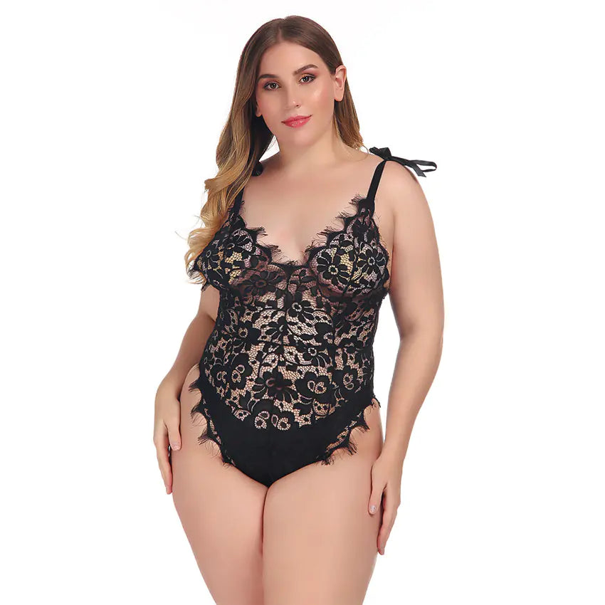 Ensemble de lingerie sexy en dentelle pour femmes grandes tailles