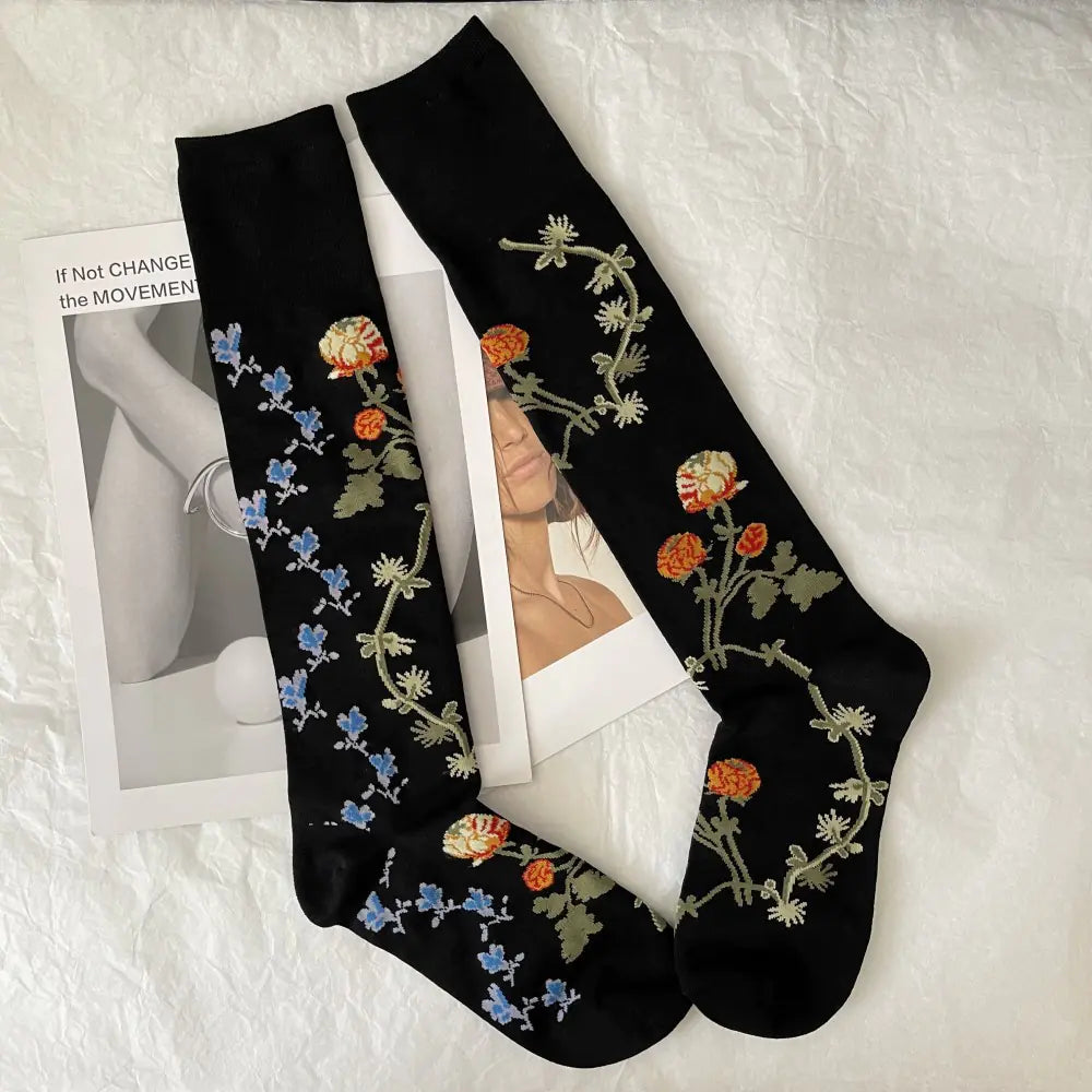 Vintage Women's Personality Black Catwalk Stockings
