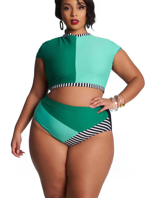 Load image into Gallery viewer, Plus Size Women&#39;s High Waisted Bikini Swimwear
