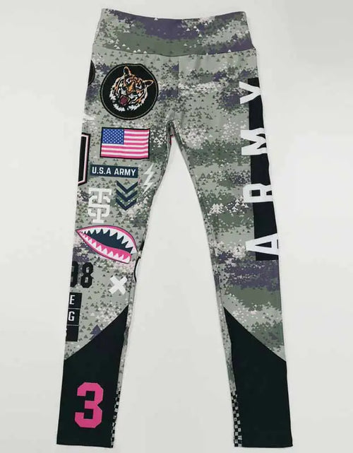 Load image into Gallery viewer, Women&#39;s Army Gym Fitness Leggings Sports Pants
