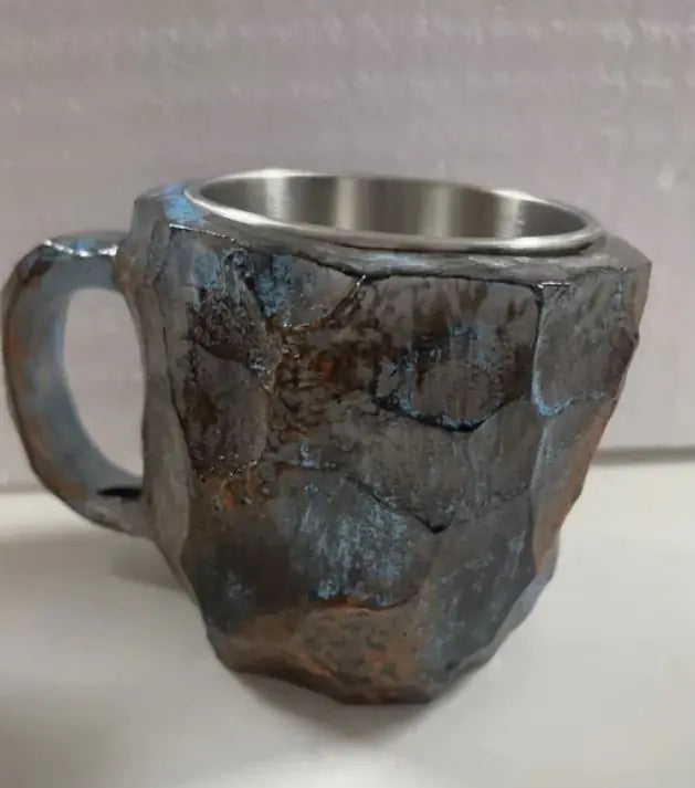 Tasses à café en résine 400 ml avec poignées en forme de cristal minéral, élégantes tasses imitation cristal minéral pour la maison, le bureau, cadeau de Noël, gadgets de cuisine