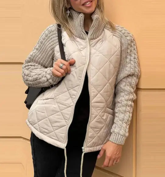 Chaqueta de algodón con cuello alto