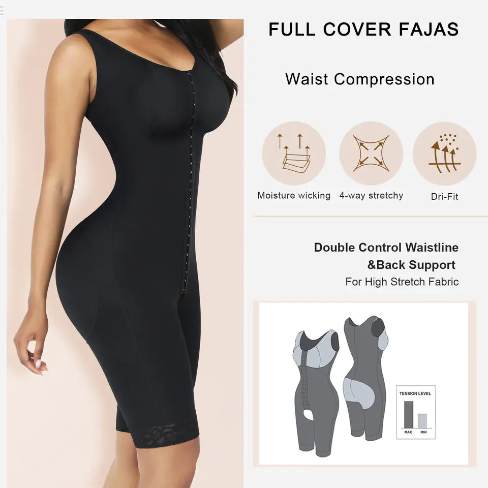 Plus Size Women's Full Body Shapewear with Abdominal Control