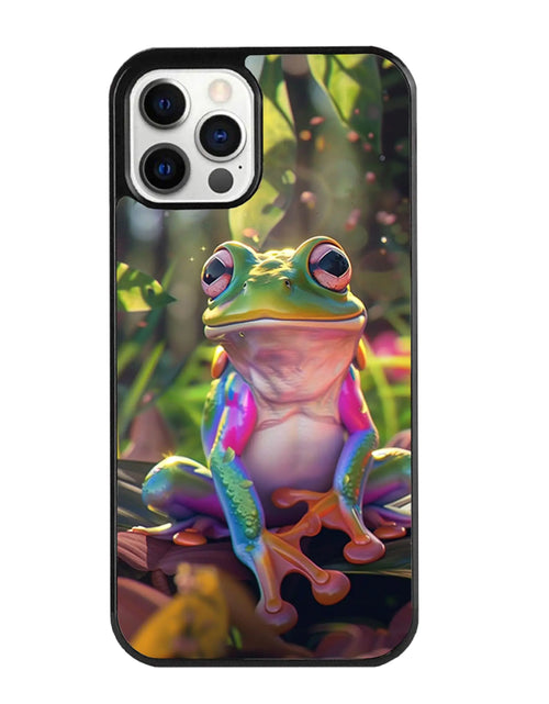 Load image into Gallery viewer, Jeuloth for iPhone 12 pro max Case - Colorful Frogs in The Sun Designed Phone Cases - TPU Phone Cases - Drop Protection
