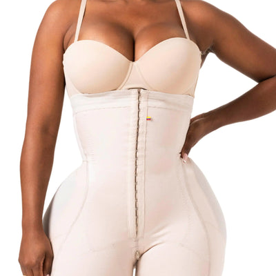 Snatched Body Stage 3 Faja Post Surgery Shapewear Bodysuit for Women Tummy Control Beige Size: XL