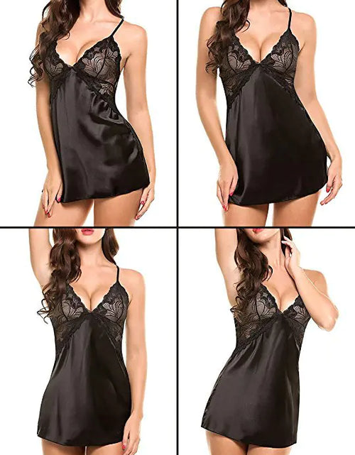 Load image into Gallery viewer, Women's Deep V Neck Backless Lingerie Nightwear
