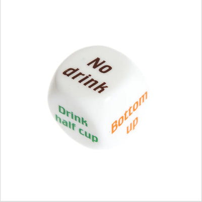 Colorful English Dice for Creative Drinking Games