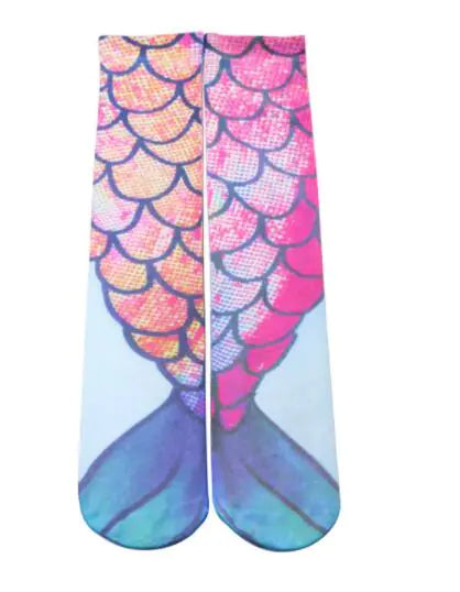 Chaussettes mi-mollet – motif Sirène