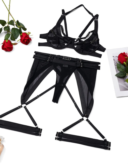 Load image into Gallery viewer, 2023 Amazon New Heavy Metal Neckline Lingerie Set
