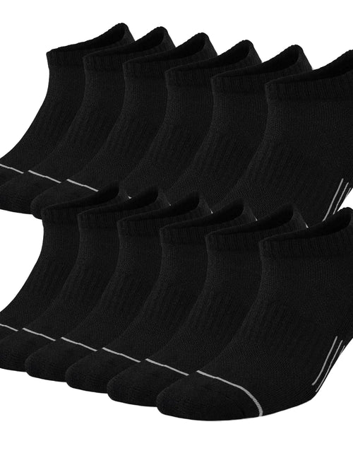 Load image into Gallery viewer, COOPLUS 12 Pack Mens Athletic Ankle Socks Cushioned Running Breathable Low Cut Casual Socks

