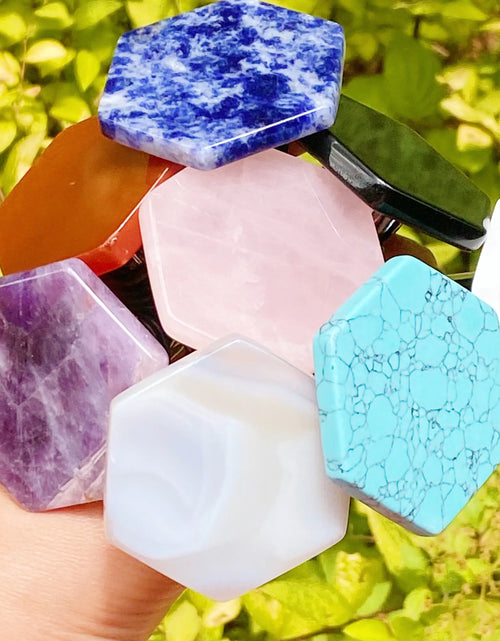 Load image into Gallery viewer, Soho Lounge Hexagon Stone Wine Stopper
