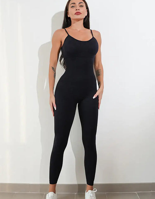 Load image into Gallery viewer, Womens Unitard One Piece Jumpsuit Spaghetti Strap Tummy Control Rompers Sleeveless Bodysuits Outfits
