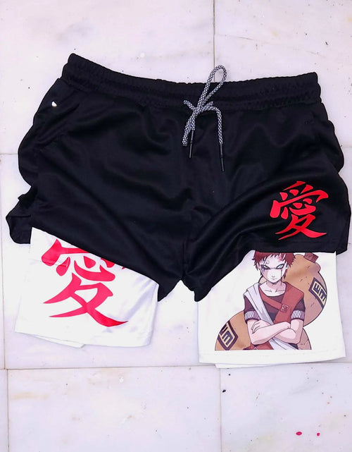 Load image into Gallery viewer, 2023 Summer Men&#39;s Double Layer Anime Print Shorts
