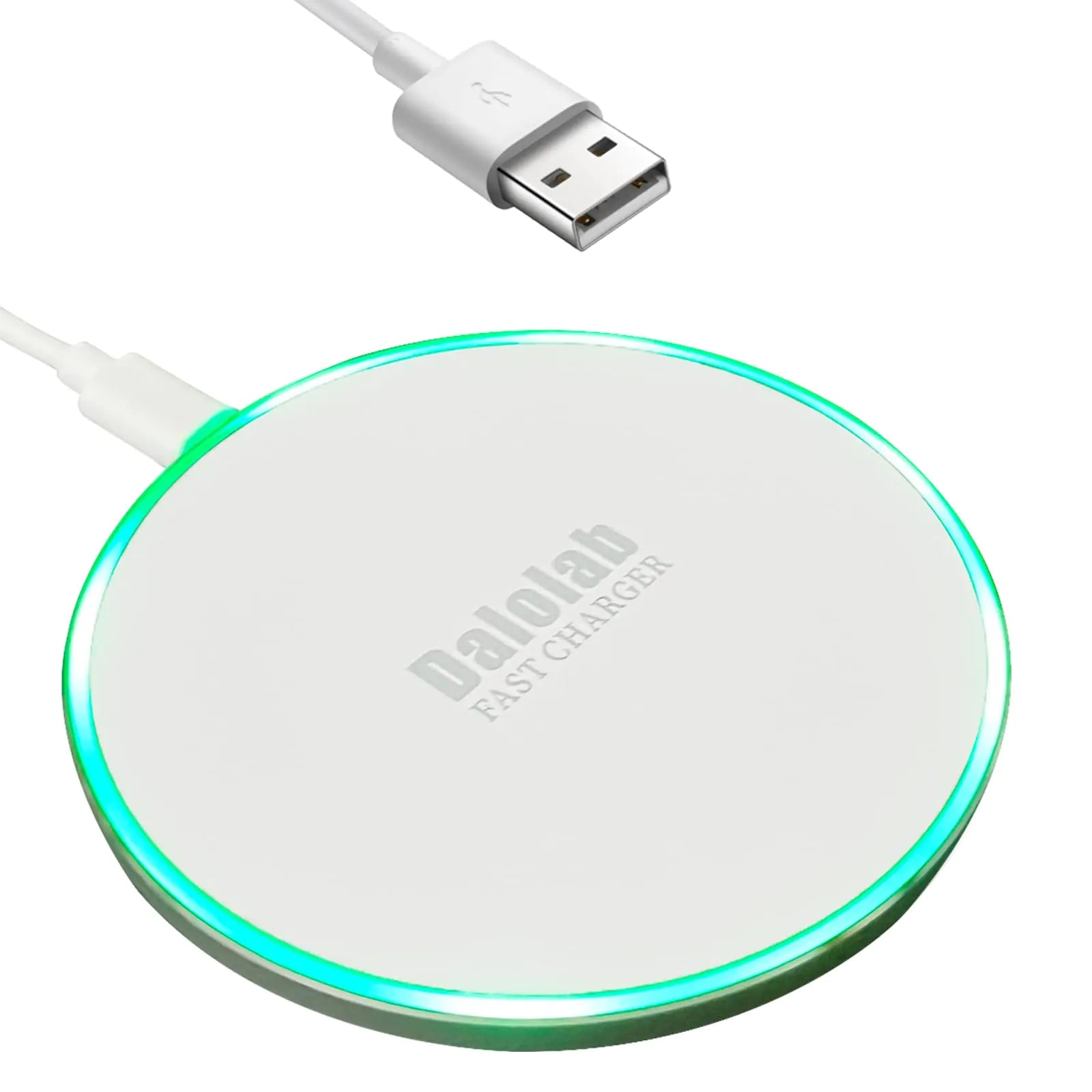 Chargeur de téléphone sans fil 15W, station de charge intelligente sans fil Dalolab pour iPhone 15/14/13/12 Pro/Max/Plus/Mini Galaxy S24/S22/S20, chargeur d'écouteurs sans fil (adaptateur secteur non inclus)