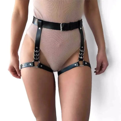 Porte-jarretelles taille haute pour lingerie bondage