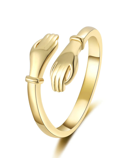 Load image into Gallery viewer, Adjustable Romantic Hands Hug Fashion Ring
